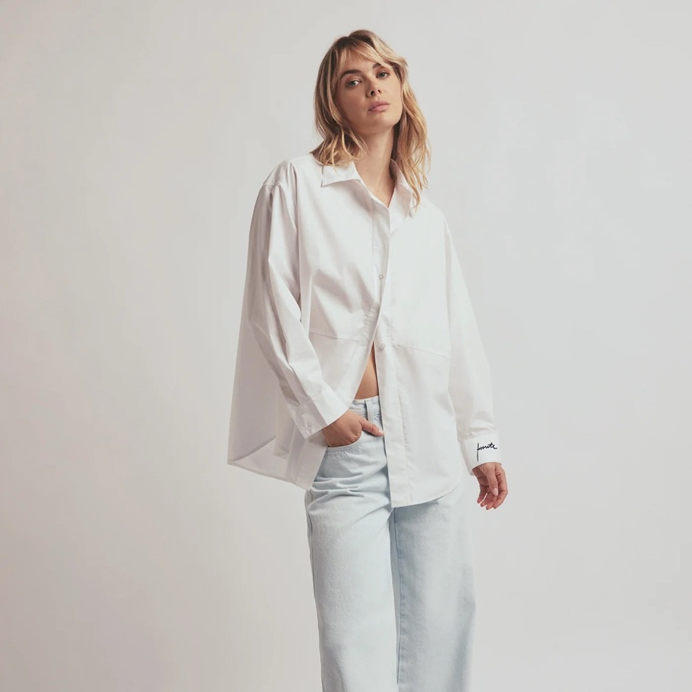 Favorite Daughter White Button Down Shirt
